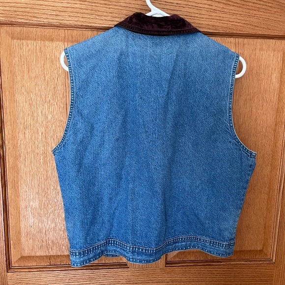 Cherokee denim Western vest with velvet collar - Picture 4 of 4